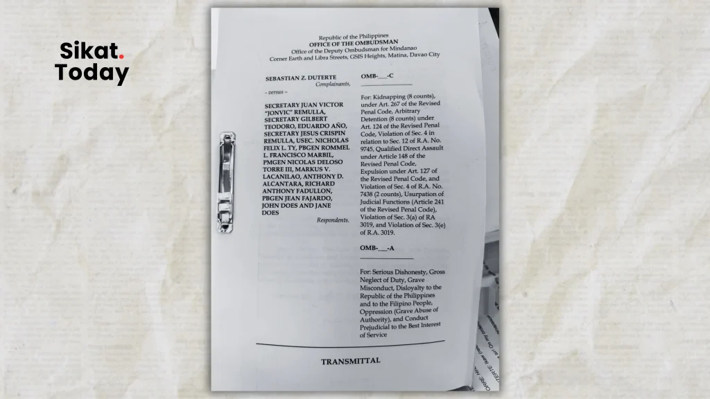 Courtesy : Complaint affidavit of Baste Duterte