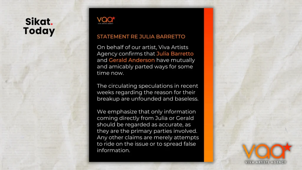 Courtesy : Julia and Gerald break up announcement