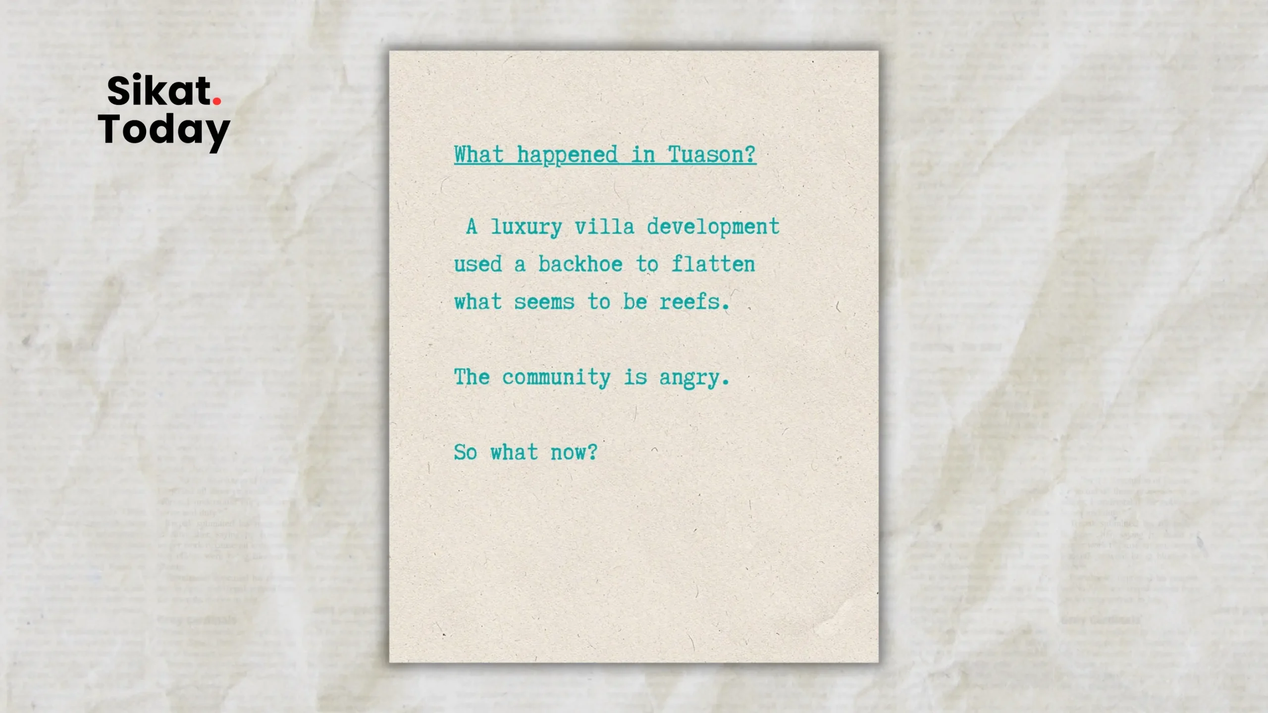 S.E.A Movement social media post about Tuason beach