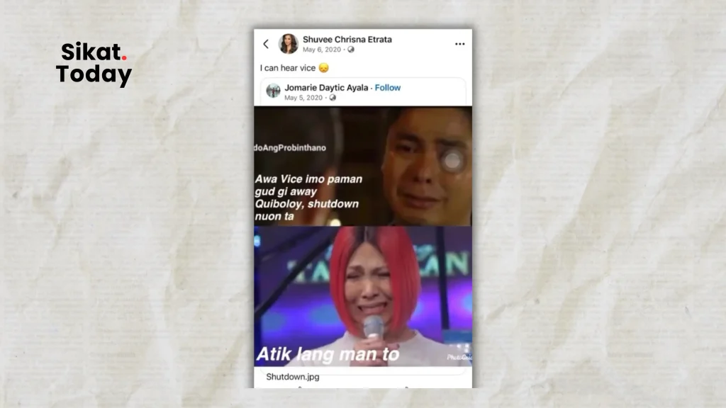 Courtesy : Shuvee Etrata ABS-CBN shutdown post