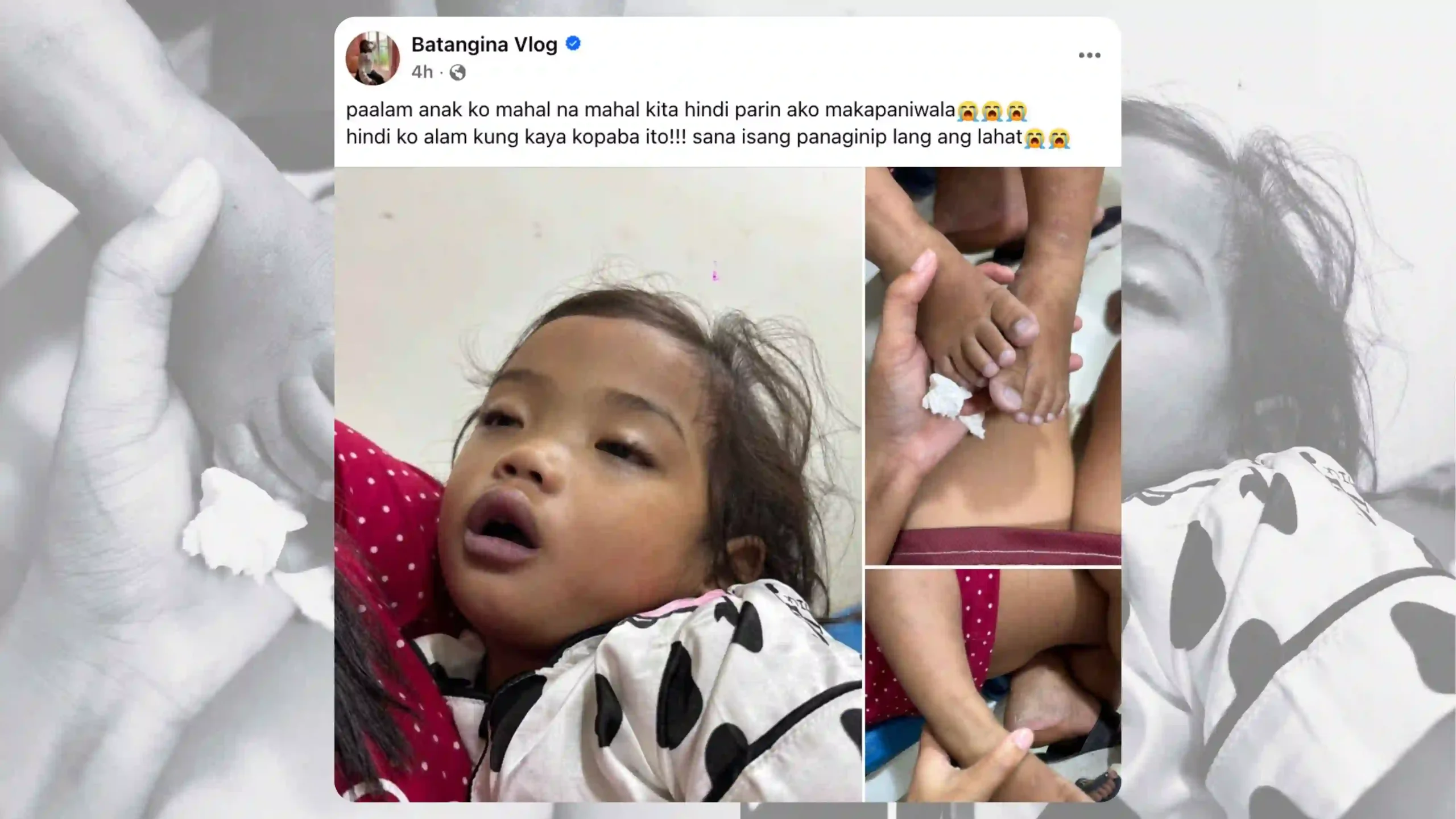 Baby Jean aka Batang Ina vlog Facebook post