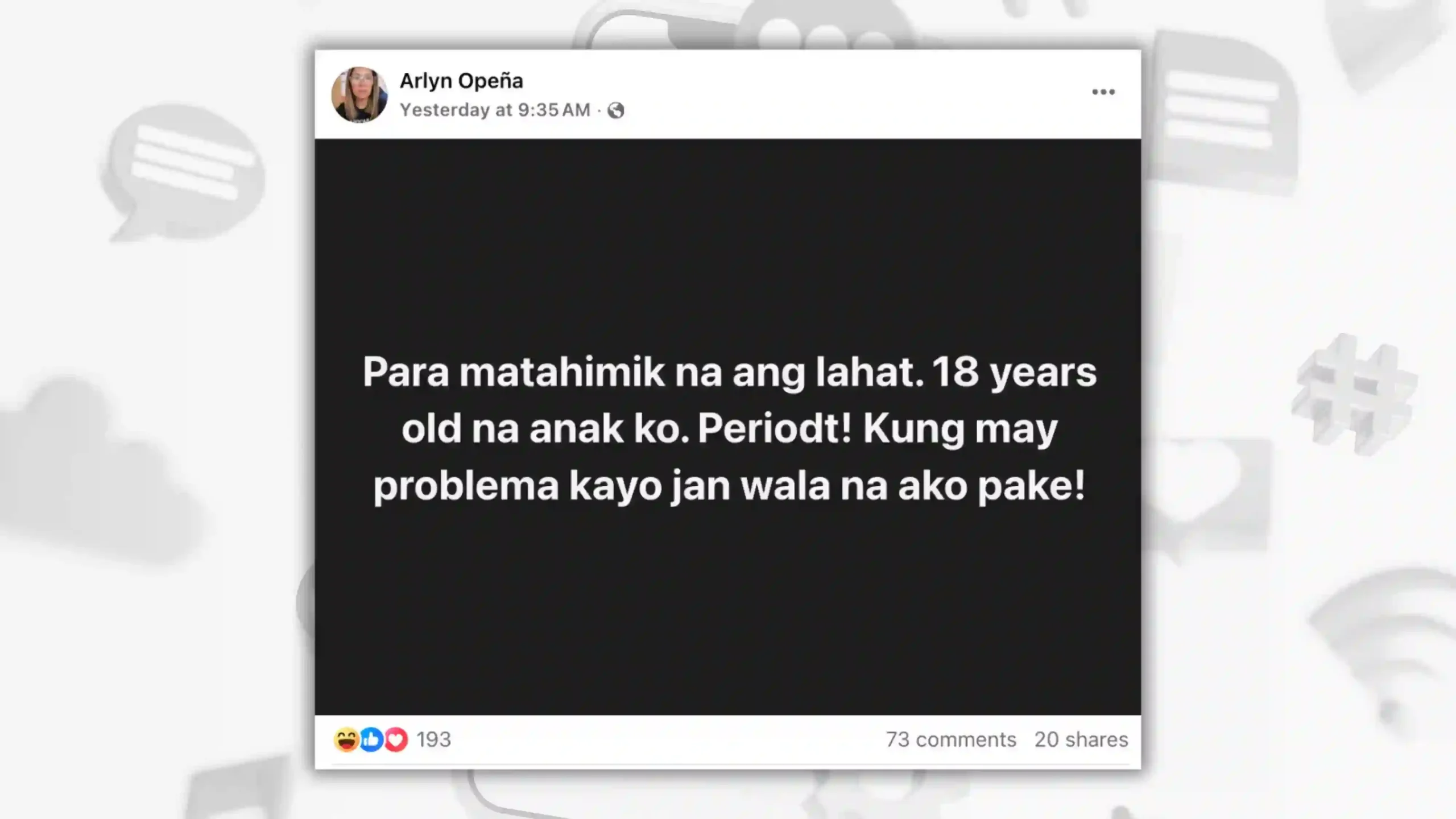 Mother of Andrea Brown post