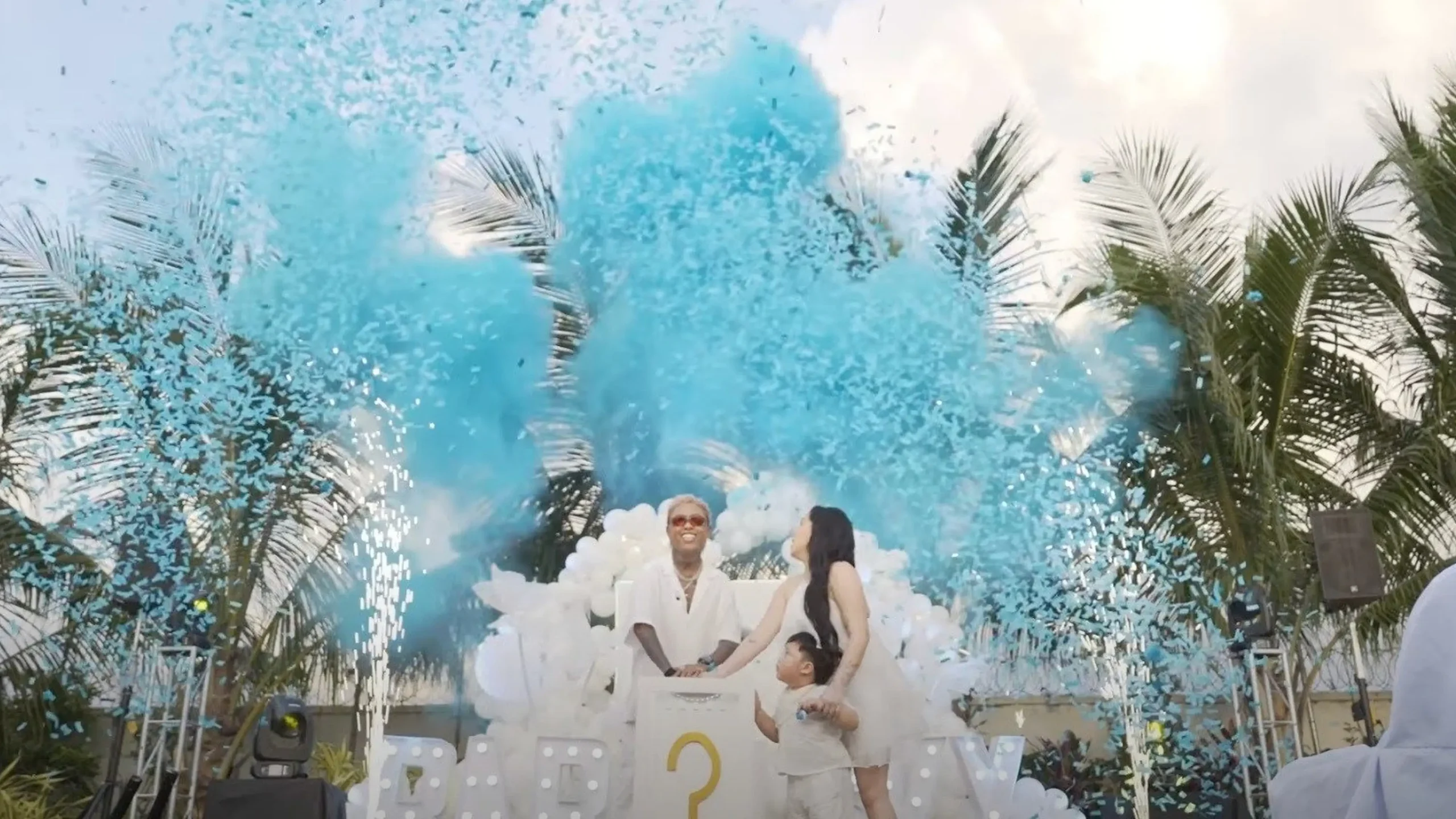 Whamos Cruz and Antonette Gail gender reveal event of Baby Sky