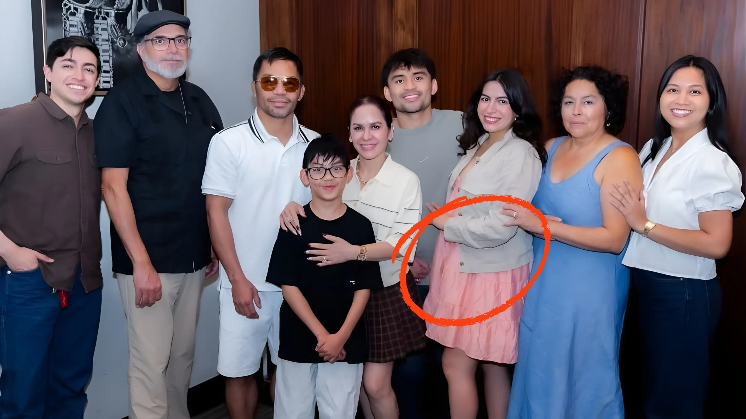 Pacquiao family dinner in Los Angeles, California with Jimuel and his girlfriend's family