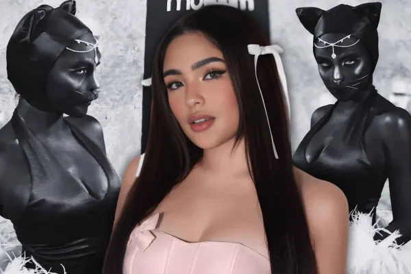 Andrea Brillantes dressed up as a black cat at 'New Nocturnals' event