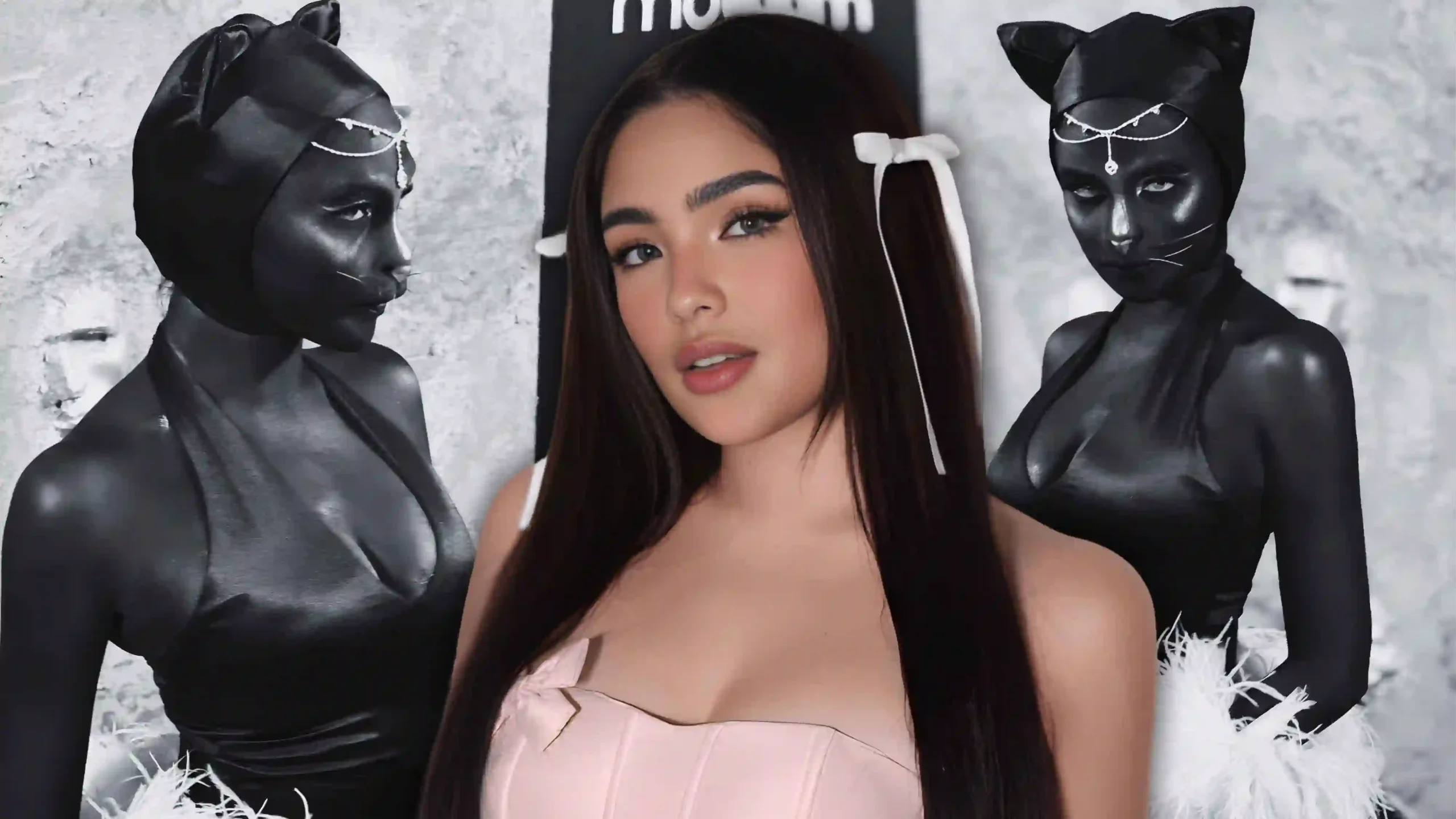 Andrea Brillantes dressed up as a black cat at 'New Nocturnals' event
