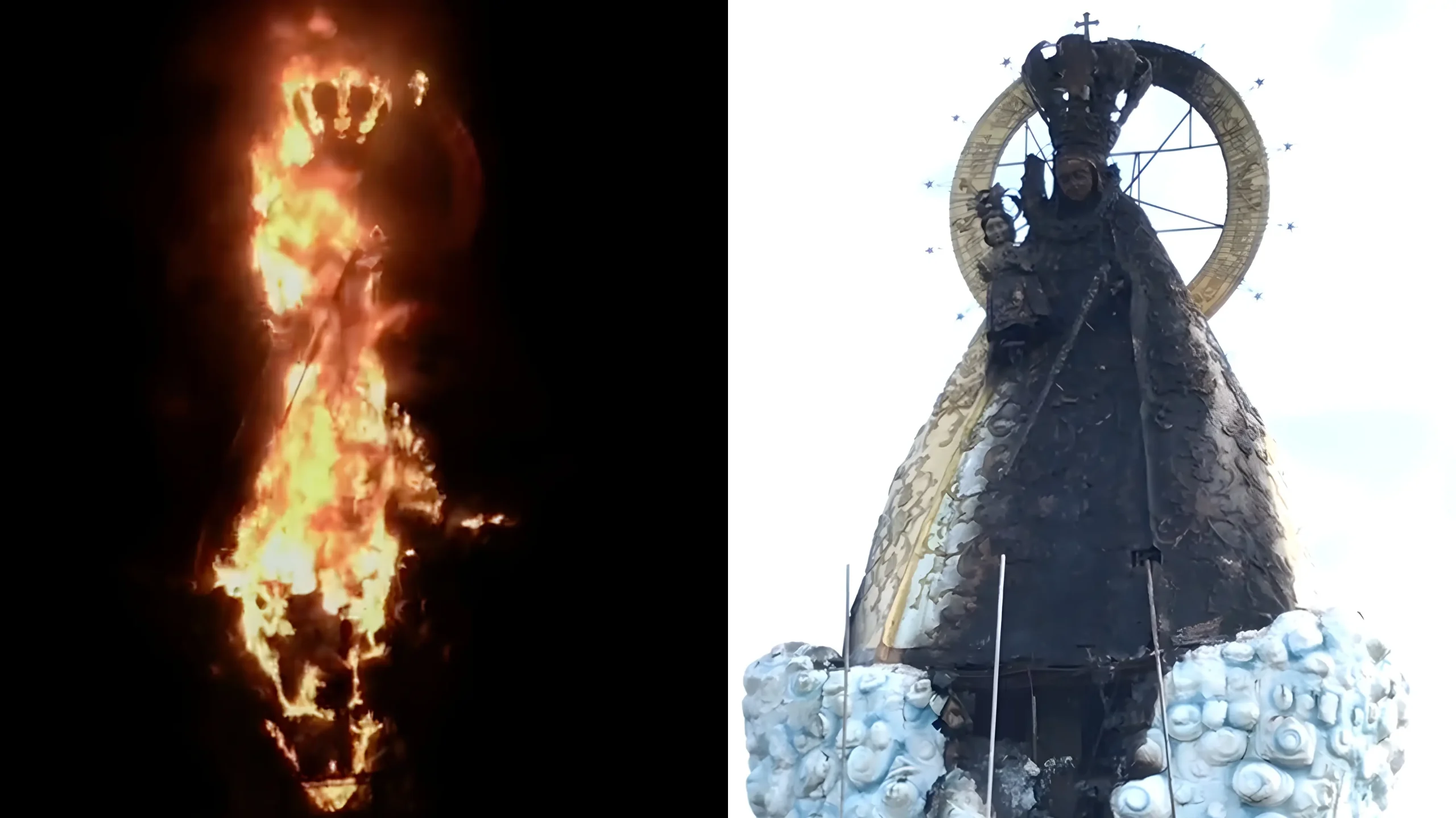 Rebulto ni Mama Mary nasunog