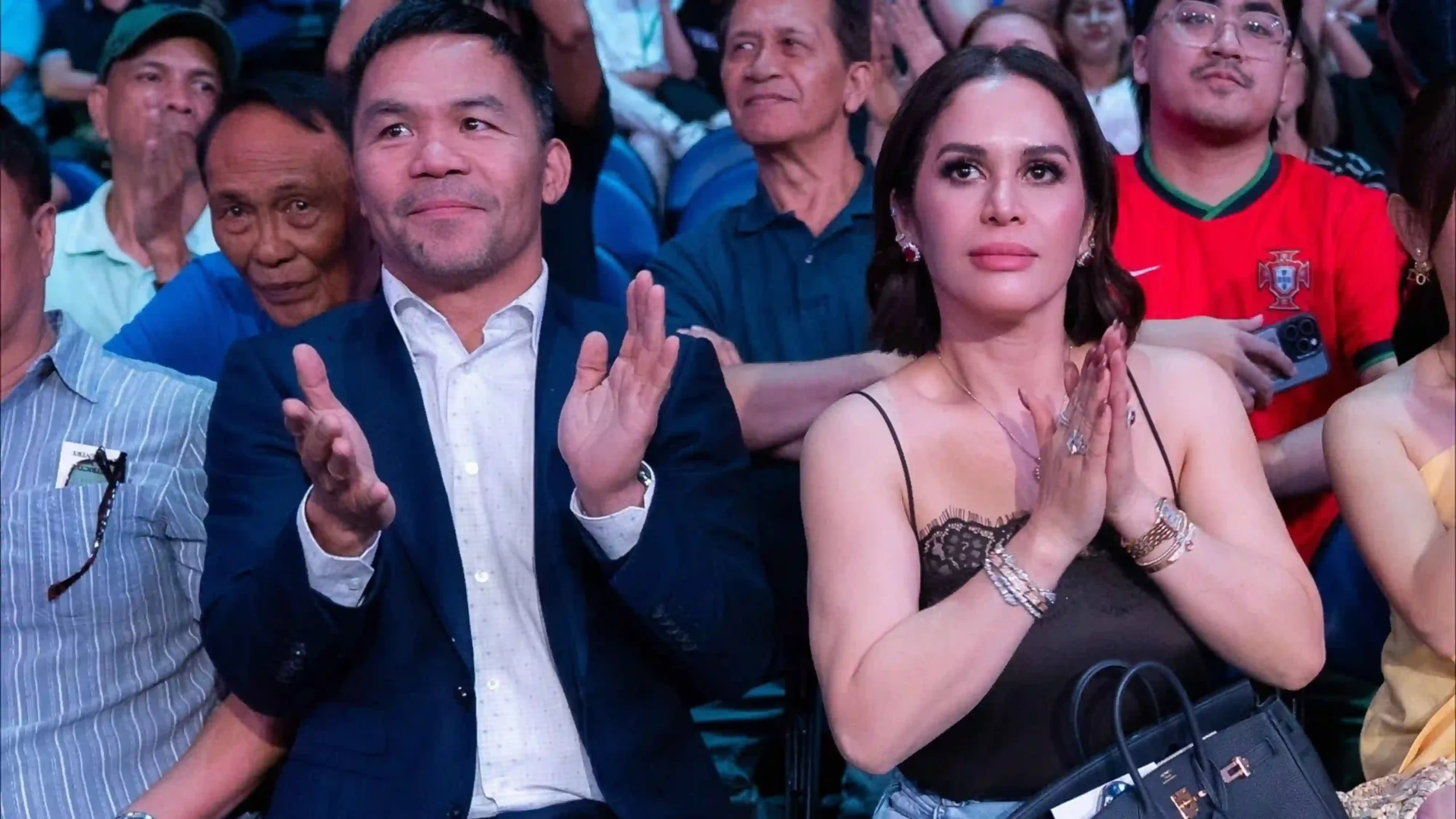 Manny Pacquiao and Jinkee were spotted watching Eman’s recent fight