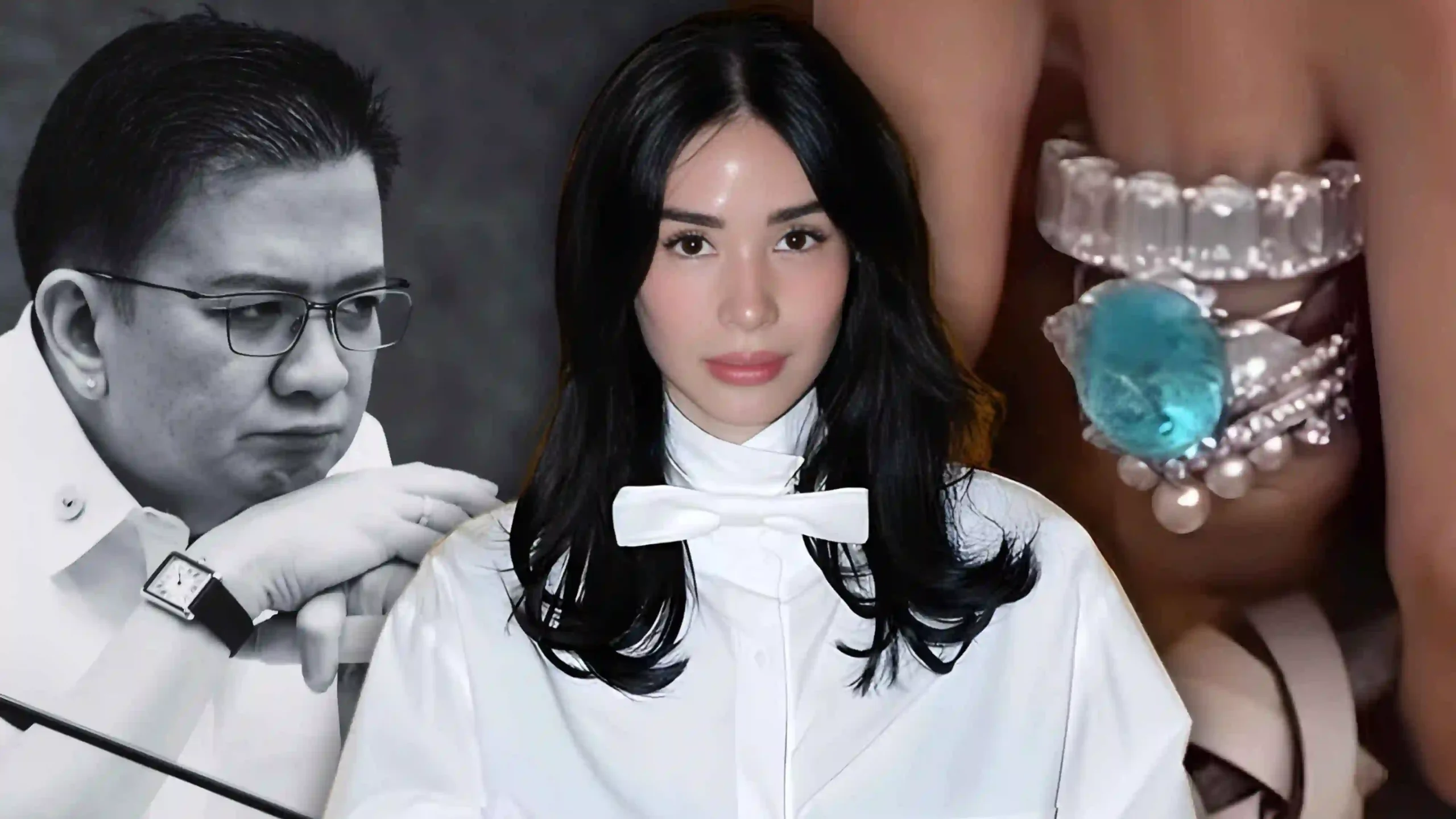 Heart Evangelista paraiba ring from Senator Chiz Escudero