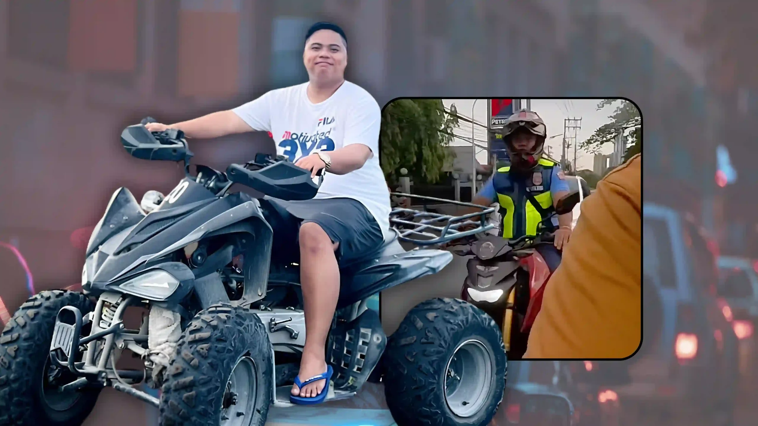 Police Officer arrested for pushing motorcyclist on C5 Pasig City