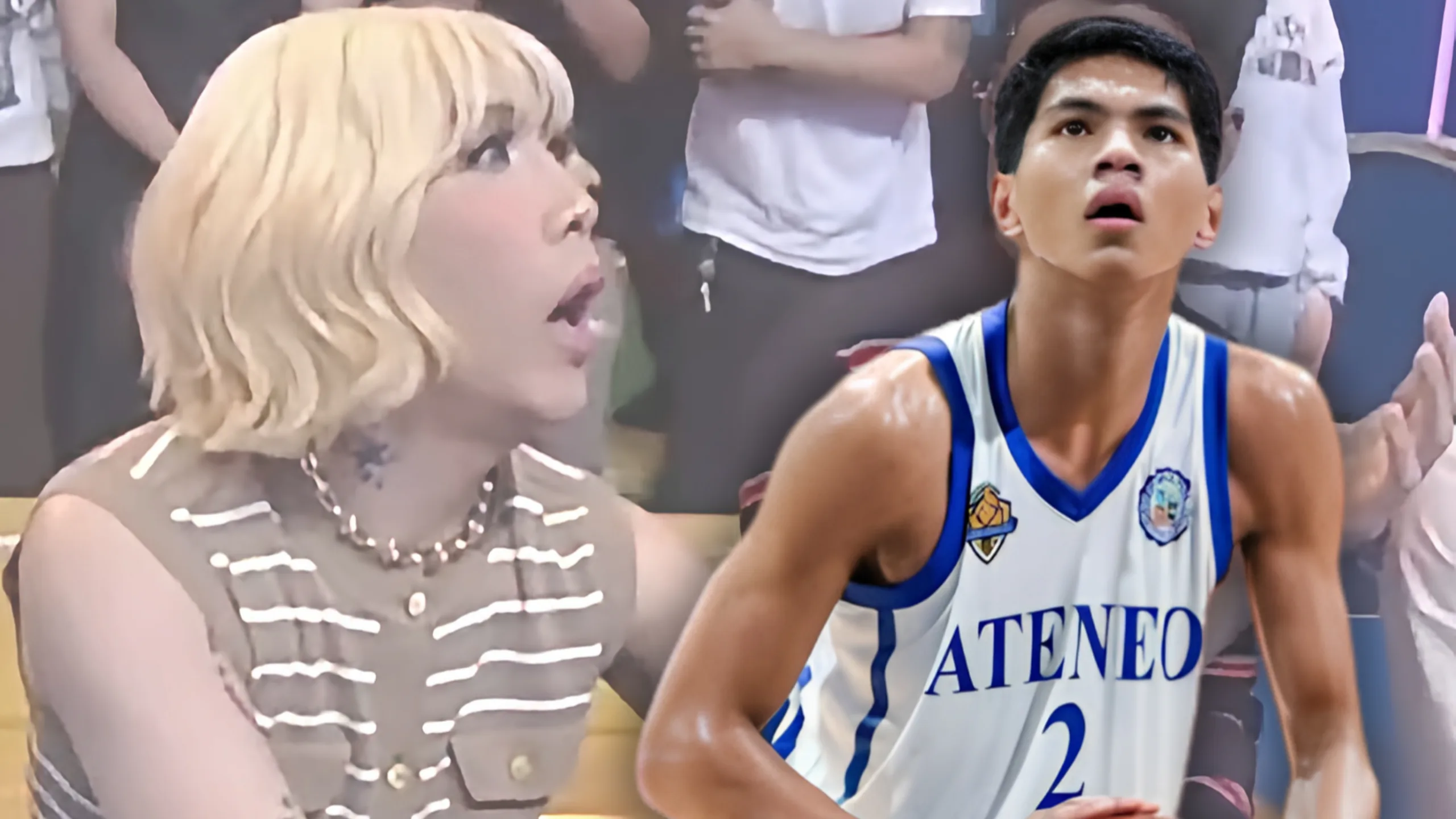 Vice Ganda and Vhong Navarro copying Rene Baterbonia’s pose.